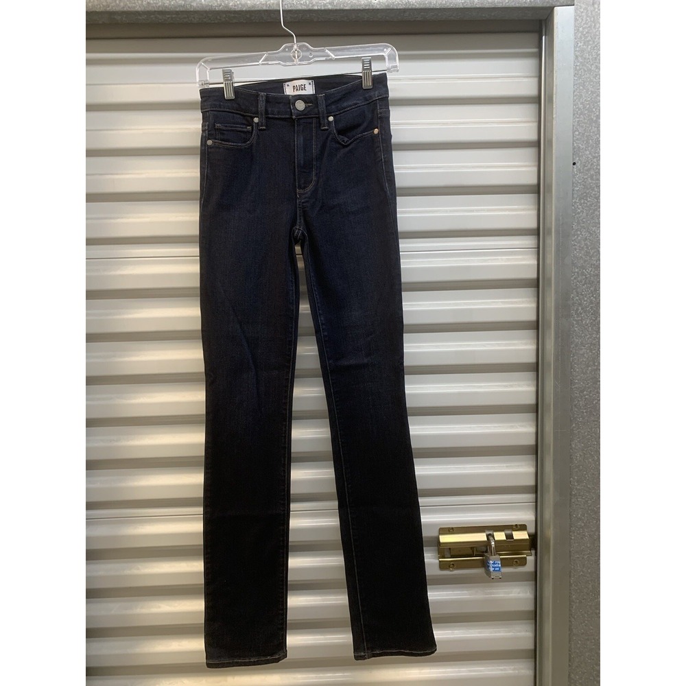 Paige Hoxton Straight Dark Wash Blue Jeans 24 x  32